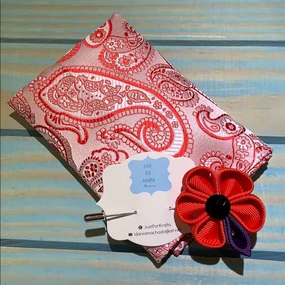 Other - NEW Men’s pocket square and lapel pin NEW